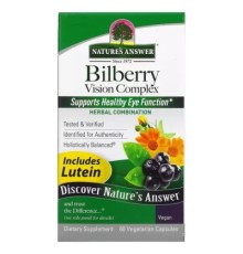 Трави Nature's Answer Комплекс для зору з чорницею, Bilberry Vision Complex, 60 вегета (NTA-16011)