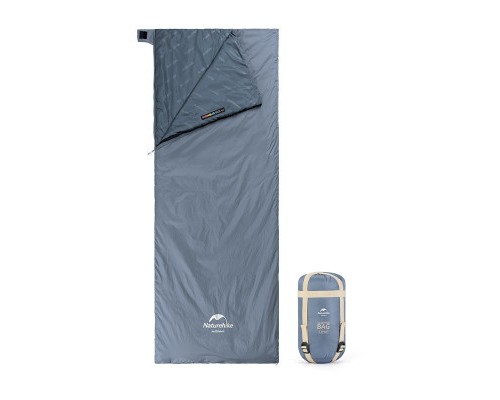 Спальний мішок Naturehike надлегкий Ultralight LW180 NH21MSD09 лівий (15°C) p-p XL сіро-синій (6927595777978-L)