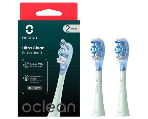Насадка для зубної щітки Oclean UC01 G02 Ultra Clean Brush Head Green (2 шт) (6970810553512)