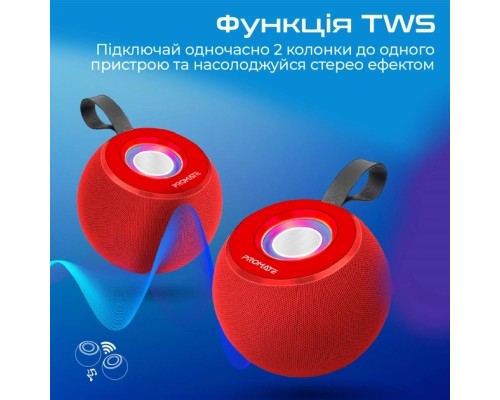 Акустична система Promate Juggler Red (juggler.red) 