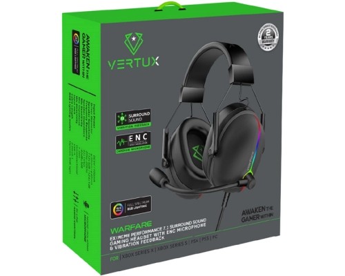 Навушники Vertux Warfare 7.1 USB Black (warfare.black)