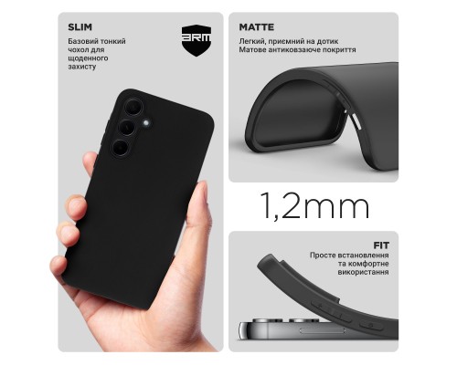 Чохол до мобільного телефона Armorstandart Matte Slim Fit Samsung M35 5G (M356) Camera cover Black (ARM77967) Чохол до мобільного телефона Armorstandart Matte Slim Fit Samsung M35 5G (M356) Camera cover Black (ARM77967)