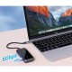 Концентратор Vention USB 3.1 Type-C to 4хUSB 3.0/PD 87W 5-in-1 Gray Mirrored Surface (TFDHB)