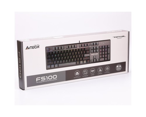 Клавіатура A4Tech FS100 RGB FS Switch USB Stone Black (4711422003925)