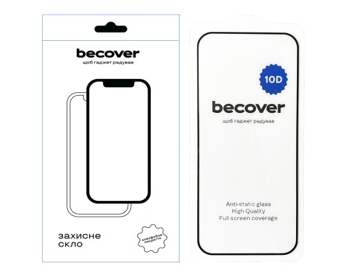 Скло захисне BeCover Google Pixel 9 Pro 10D Black (712326)