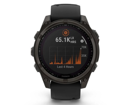Смарт-годинник Garmin fenix 8 47mm,Saph Solar,CrbnGry Ti/Blk,Blk/PblGryBnd (010-02906-11)