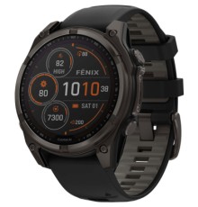 Смарт-годинник Garmin fenix 8 47mm,Saph Solar,CrbnGry Ti/Blk,Blk/PblGryBnd (010-02906-11)