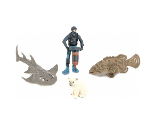 Фігурка Kids Team Морські мешканці: морський окунь, гітарний скат, білий ведмідь, аква (Q9899-P25_3)