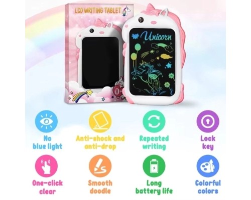 Планшет для малювання Children's LCD LCD pink unicor графічний рожевий (1111547) Планшет для малювання Children's LCD LCD pink unicor графічний рожевий (1111547)