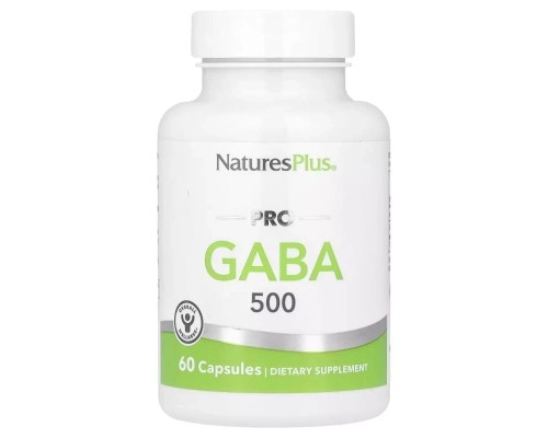 Амінокислота Natures Plus GABA (Гамма-аміномасляна кислота), 500 мг, PRO GABA, 60 капсул (NAP-05170) Амінокислота Natures Plus GABA (Гамма-аміномасляна кислота), 500 мг, PRO GABA, 60 капсул (NAP-05170)