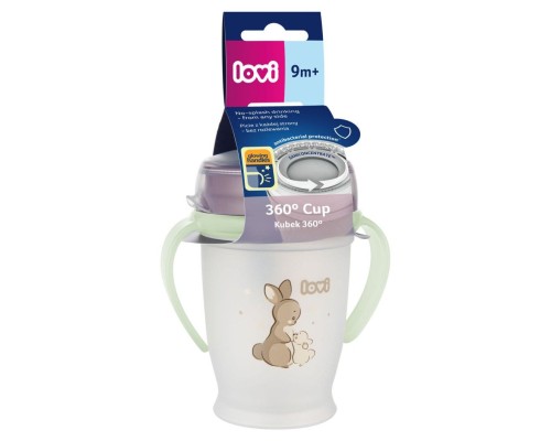 Поїльник-непроливайка Lovi 360 250 мл Night&Day Rabbit (1/610)