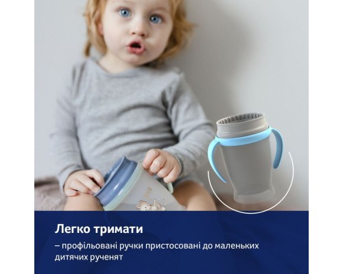 Поїльник-непроливайка Lovi 360 250 мл Night&Day Rabbit (1/610)