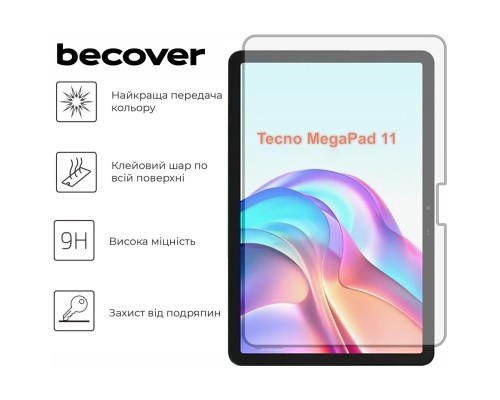 Скло захисне BeCover Tecno Megapad 11 (T1101) 10.95