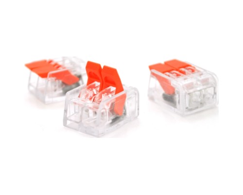 З'єднувач кабелю 2-pin аналог WAGO K221-412, 10штпак Voltronic (K221-412/10)