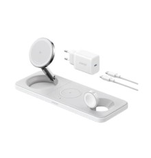 Зарядний пристрій Anker MagGo Wireless Charging Station 15W 3-in-1 Pad White (B25M1321)