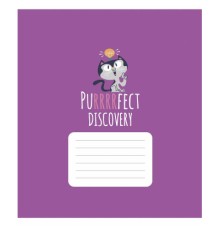 Зошит Школярик Purrrfect cats 18 аркушів лінія (018-3562L)