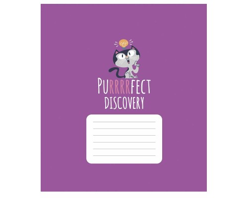 Зошит Школярик Purrrfect cats 18 аркушів лінія (018-3562L)