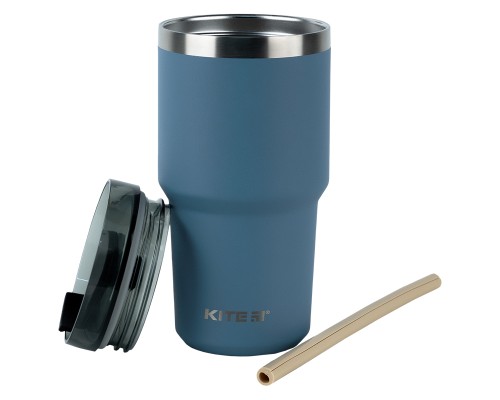 Термокружка Kite 600 мл сіра (K24-1206-3)