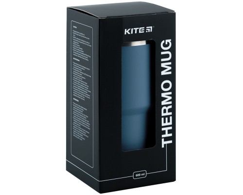 Термокружка Kite 600 мл сіра (K24-1206-3)