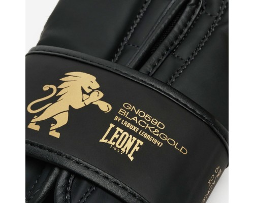 Боксерські рукавички Leone GN059D Black/Gold 12 унцій (GN059D_Bl/Gold_12oz)