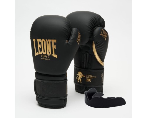 Боксерські рукавички Leone GN059D Black/Gold 12 унцій (GN059D_Bl/Gold_12oz)