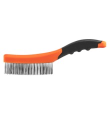 Щітка по металу Neo Tools 4х16 рядів, прямий дріт 0.3мм, 260мм, двокомпонентне руків'я (39-050)