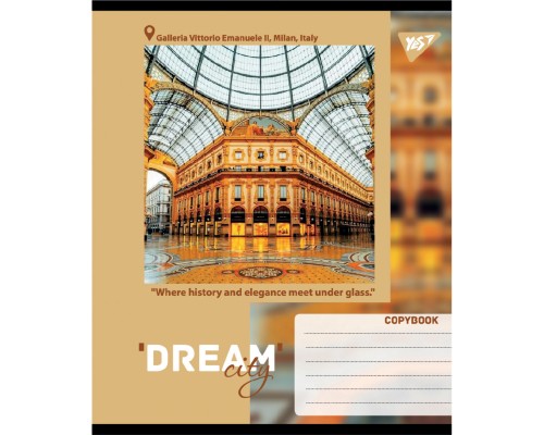 Зошит Yes Dream City А5 96 аркушів клітинка (767707)