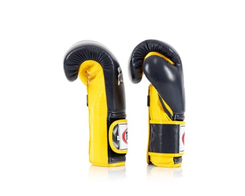 Боксерські рукавички Fairtex BGV9 Mexican Blue/Yellow 16 унцій (бинти в комплекті) (BGV9_Mexican_16oz_Blue/Y)