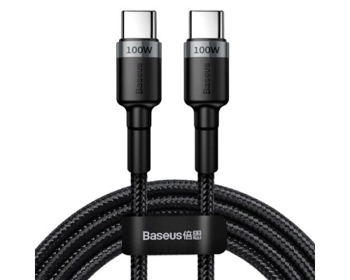 Дата кабель USB-C to USB-C 2.0m 100W 5A black-grey Baseus (CATKLF-ALG1)