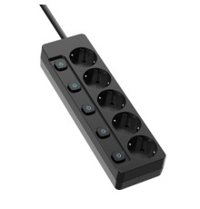 Мережевий фільтр живлення ColorWay CW-PSEA52SBK 5 розеток2м (CW-PSEA52SBK)