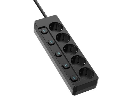 Мережевий фільтр живлення ColorWay CW-PSEA52SBK 5 розеток2м (CW-PSEA52SBK)