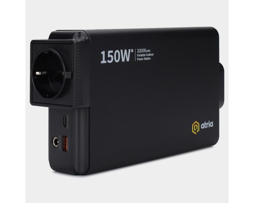 Батарея універсальна Atria 32000mAh PD/30W, QC/8W, DC:12-16.8V, 230V:150W (OPS-151)