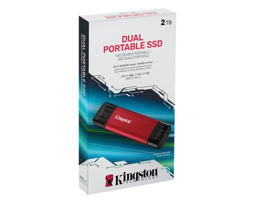Накопичувач SSD USB Type-C 2TB Dual Portable Kingston (SPSD/2TB)