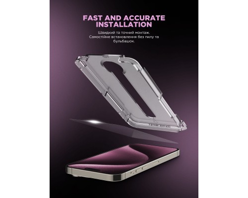 Скло захисне Armorstandart Icon Supreme EZ iPhone 17 Pro Black (ARM86407)