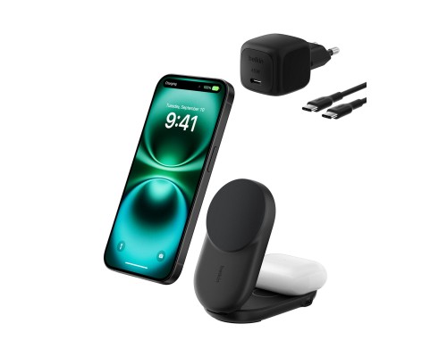 Зарядний пристрій Belkin UltraCharge Wireless 2-in-1 25W black (WIZ039KQBK)