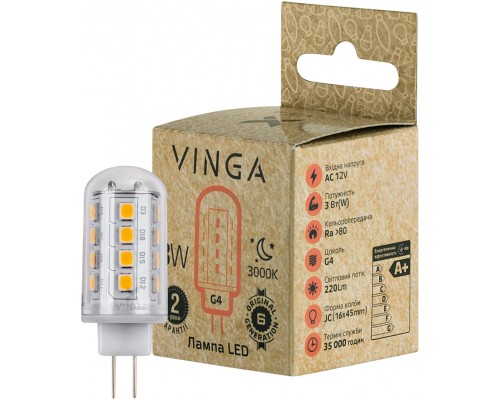 Лампочка Vinga VL-JCG4-33L-12