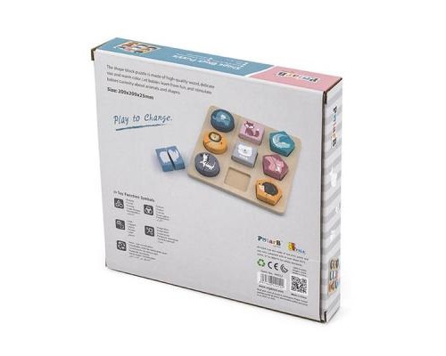 Розвиваюча іграшка Viga Toys PolarB Форми і дикі тварини (44012)