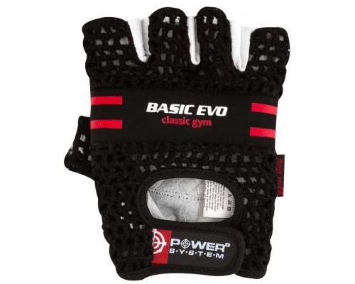 Рукавички для фітнесу Power System Basic EVO PS-2100 XS Black Red Line (PS_2100E_XS_Black/Red)