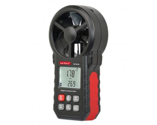 Анемометр Wintact крильчастий USB, Bluetooth 0,3-30м/с, -10-45°C (WT87B) 