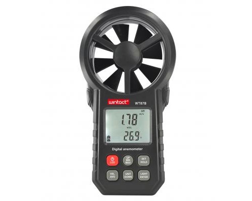 Анемометр Wintact крильчастий USB, Bluetooth 0,3-30м/с, -10-45°C (WT87B) 