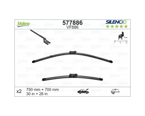 Щітка склоочисника Valeo 577886
