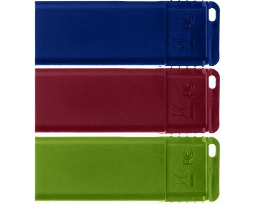 USB флеш накопичувач Verbatim 3x16GB Slider Red/Blue/Green USB 2.0 (49326) 