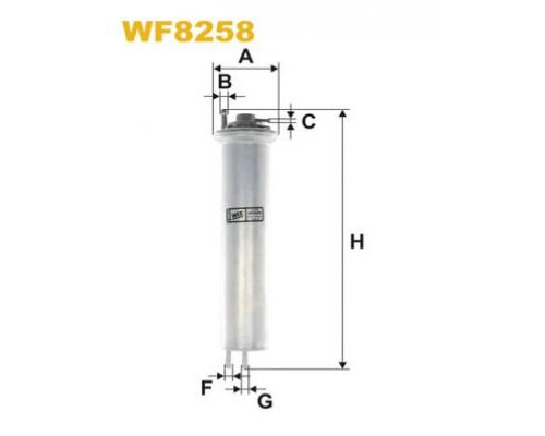 Фільтр паливний Wixfiltron WF8258