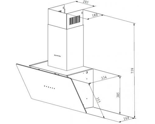 Витяжка кухонна Pyramida NRX2-60 BL