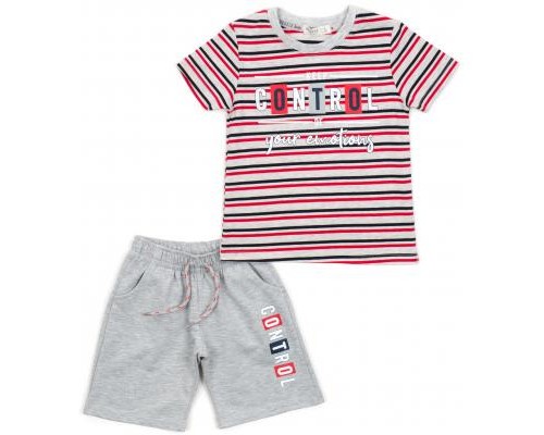 Набір дитячого одягу Breeze в смужку (15997-110B-red)