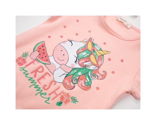 Набір дитячого одягу Breeze з єдинорогом (13741-104G-peach)