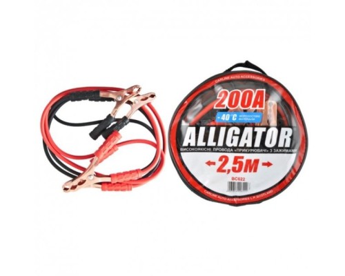 Дроти для запуску для автомобіля CarLife Alligator 200А (BC622)
