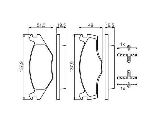 Гальмівні колодки Bosch 0 986 468 873