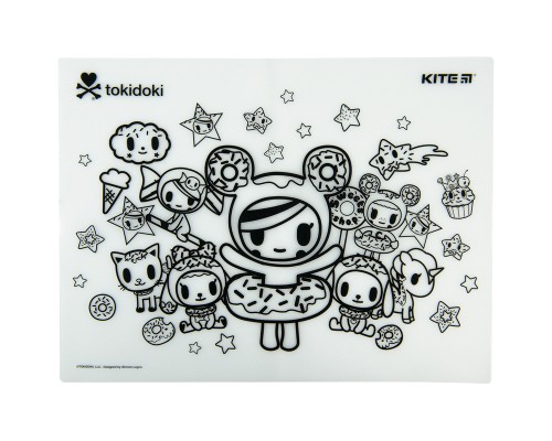 Підкладка настільна Kite силіконова розмальовка tokidoki, 30х40см (TK22-424)