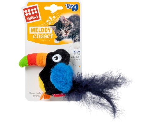 Іграшка для котів GiGwi Melody chaser Тукан зі звуковим чипом 10 см (75024)